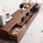  Media Console with Flip-Down Glass Door and Drawers-808579223-816965419