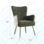 Chaise d'appoint verte avec imprimé