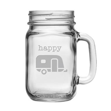 Eternal Night 2 - Piece 24oz. Glass Mason Jar Glassware Set