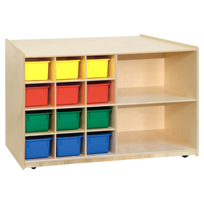 Double Sided 14 Compartment Shelving Unit