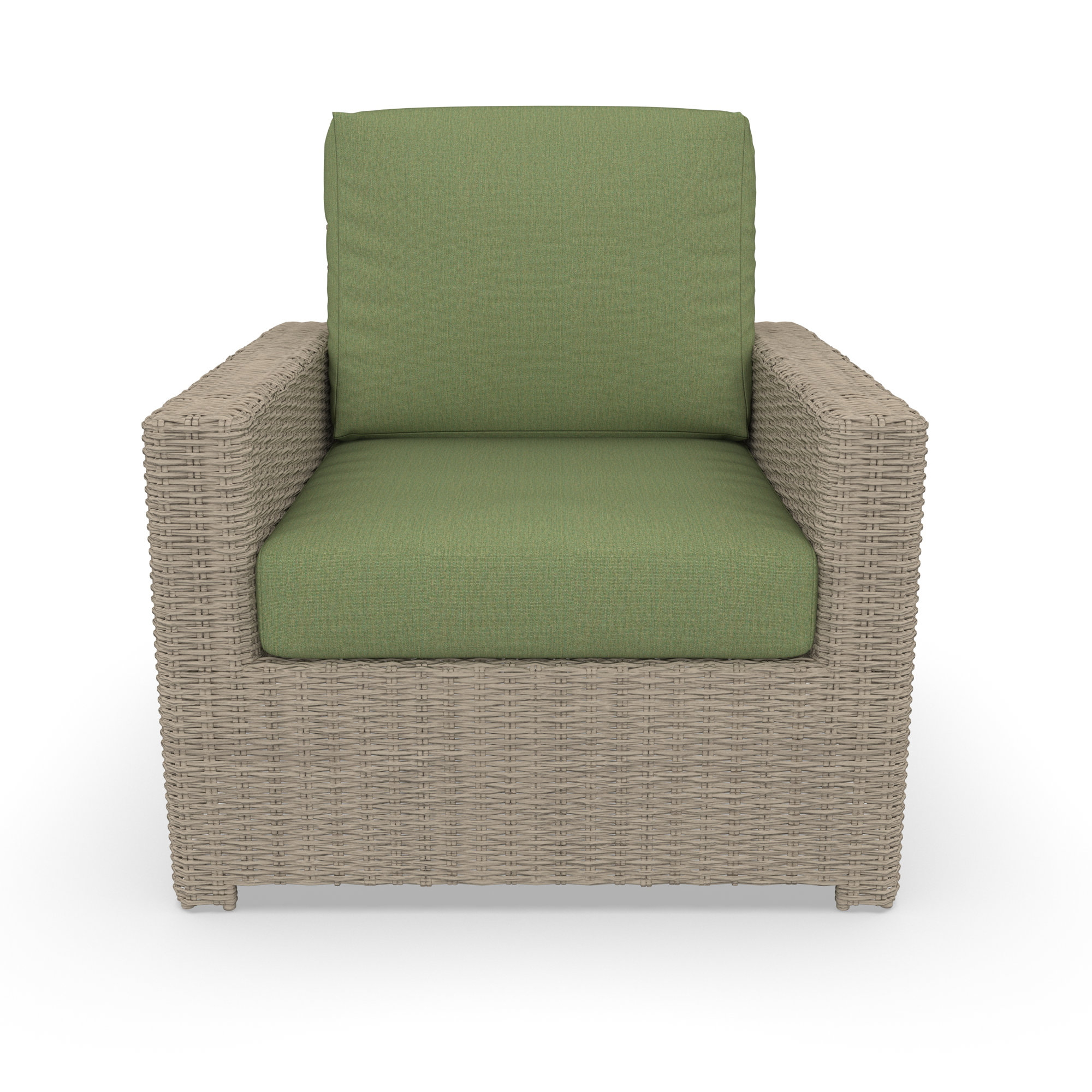 Outdoor Chair With Sunbrella Cushions, Sunbrella Canvas Fern