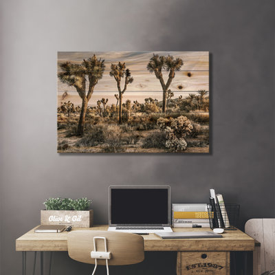 «Joshua Tree Views IX» par Rachel Perry, impression sur bois sans cadre