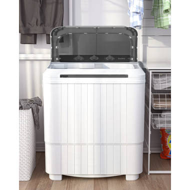  COMFEE CLV09N1AWW Portable Washer, White 0.9 Cu.ft, Ivory White  & Panda 110V 850W Electric Compact Portable Clothes Laundry Dryer with  Stainless Steel Tub Apartment Size 1.5 cu.ft : Appliances