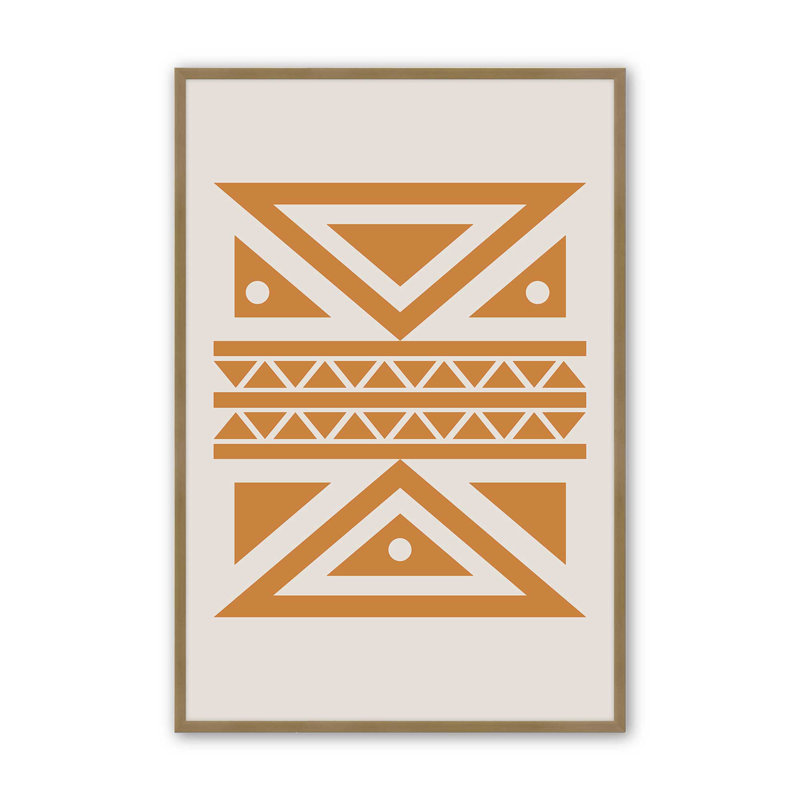 Motif tribal moderne imprimé III, Or brossé, H 21,25 po x l 17,25 po