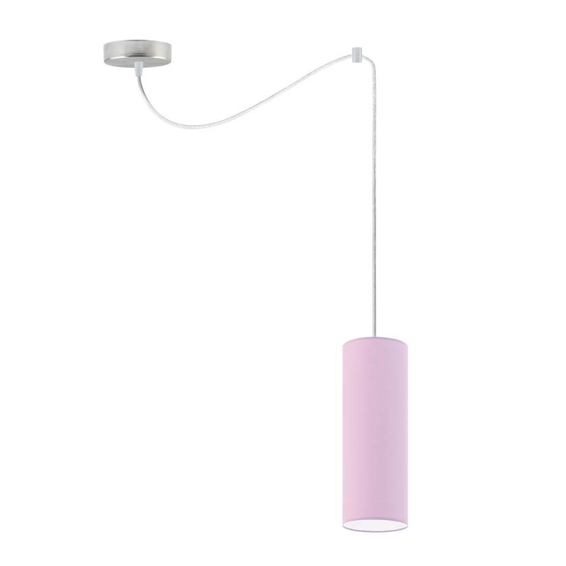 Konigstein 1 - Light Single;Cylinder Pendant, Light Violet, Chrome