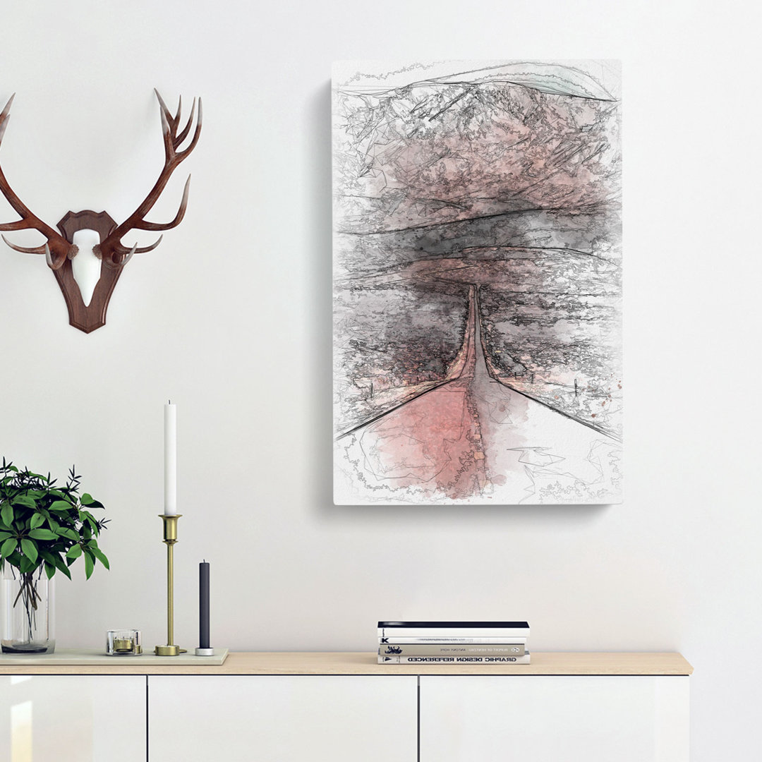 Heading to Death Valley - Wrapped Canvas Drawing - Wrapped Canvas