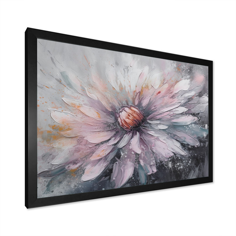 Art floral sur toile Lotus, impression de fleur rose, Cadre photo noir, H 12 po x l 20 po x P 1 po