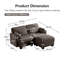Canapé d'angle modulaire capitonné avec pouf amovible-243418132