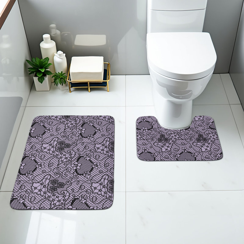  Tapis de salle de bain gothique 2 pièces