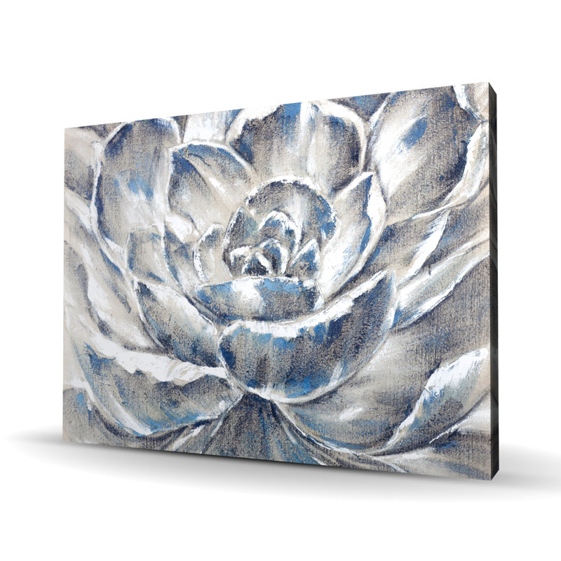Toile grise et bleue | Décoration de salon contemporaine