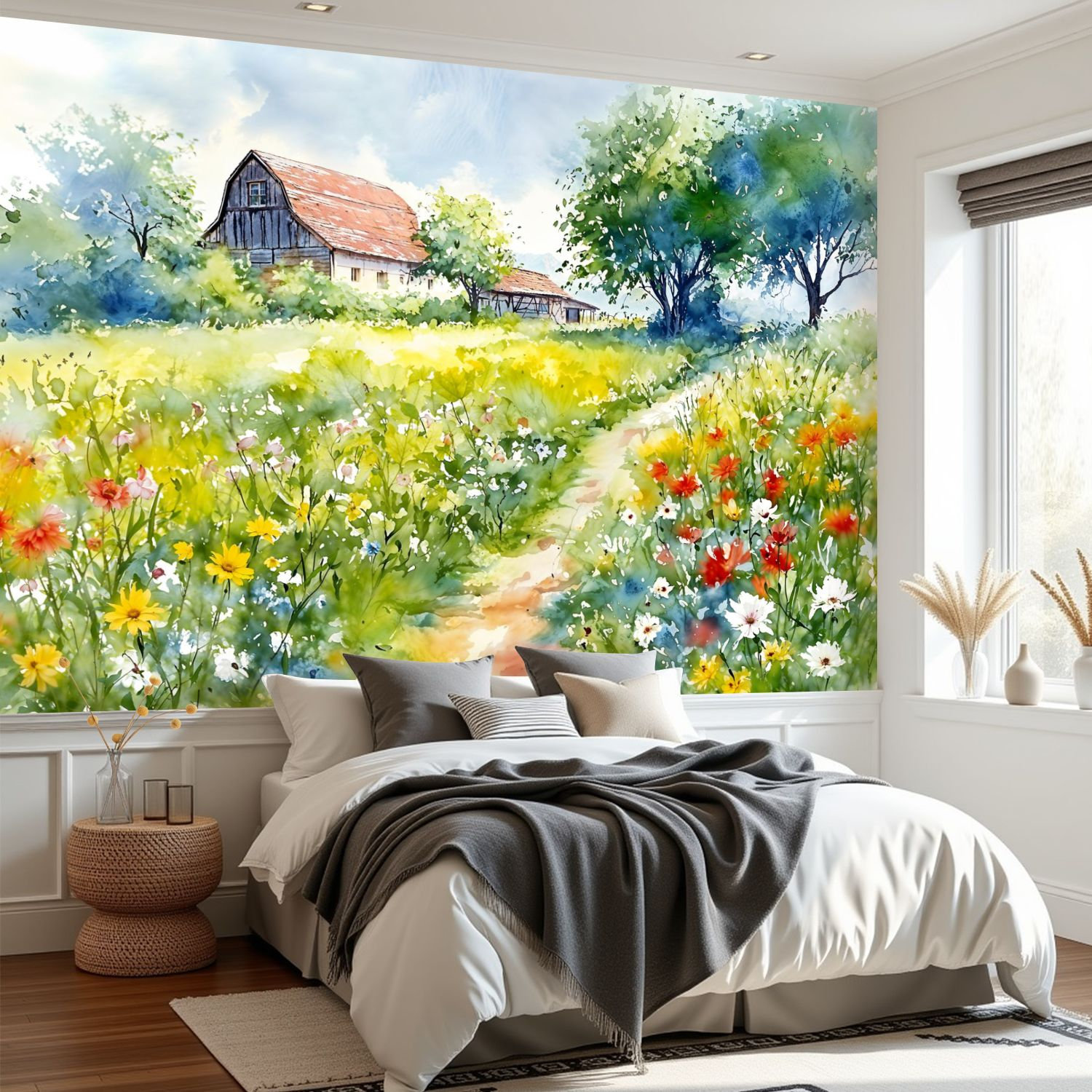 Latitude Run® Wall Mural Peel and Stick Wallpaper Framed Rustic ...