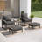 5 Piece PE Rattan Conversation Set with Side Table-108198358