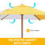 Parasol de patio 7,5 pi avec base