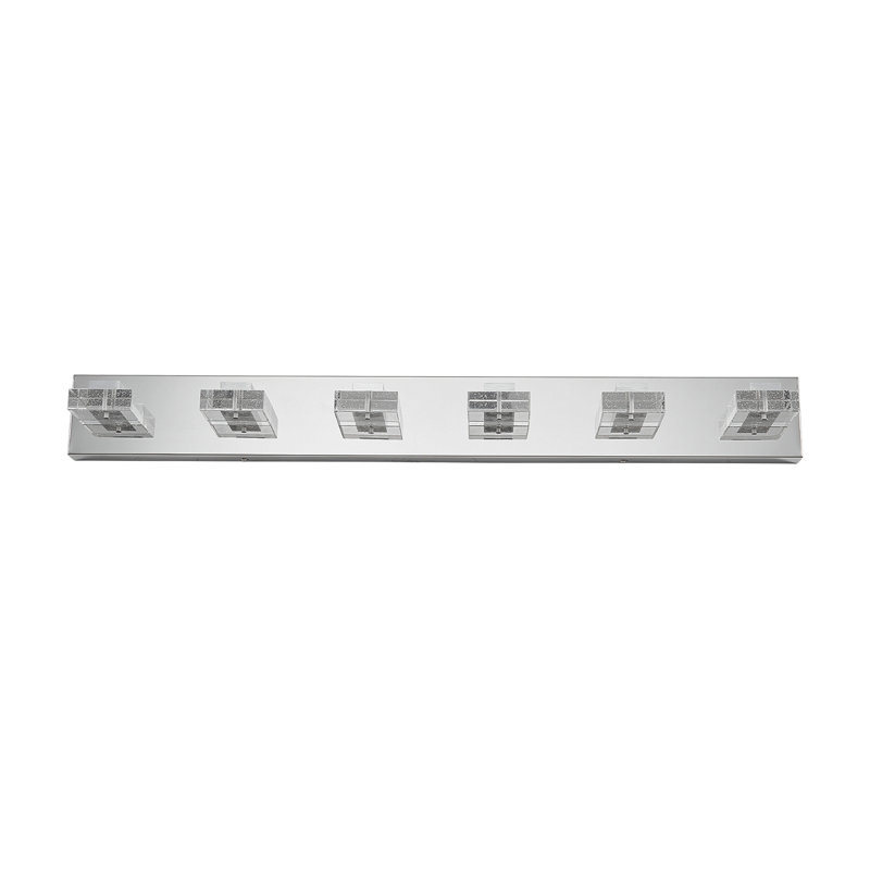 Luminaire de meuble-lavabo mural moderne en acrylique de 38 po à 6 lumières DEL 38 po pour salle de bain, éclairage de miroir