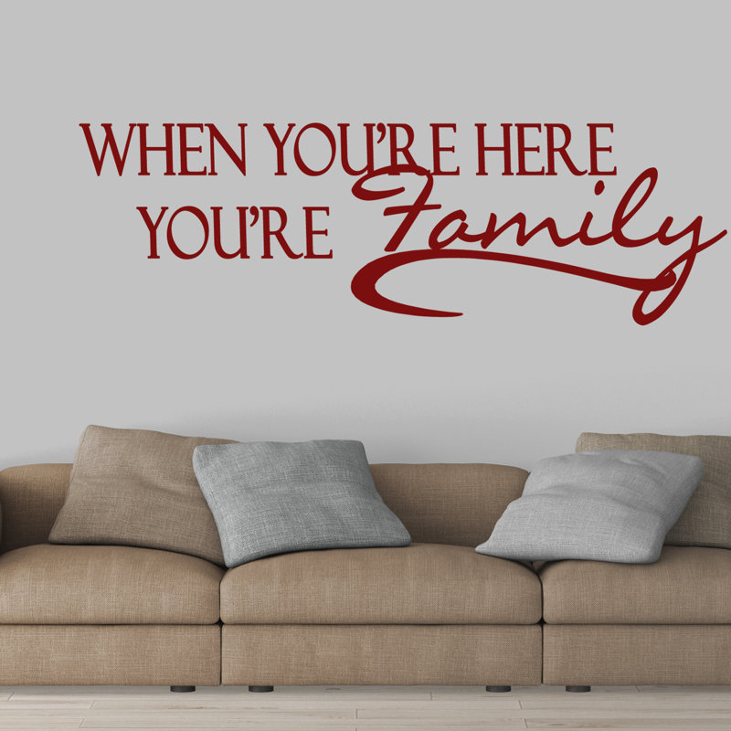 Adhésif mural "When you are you Famille", Canneberge