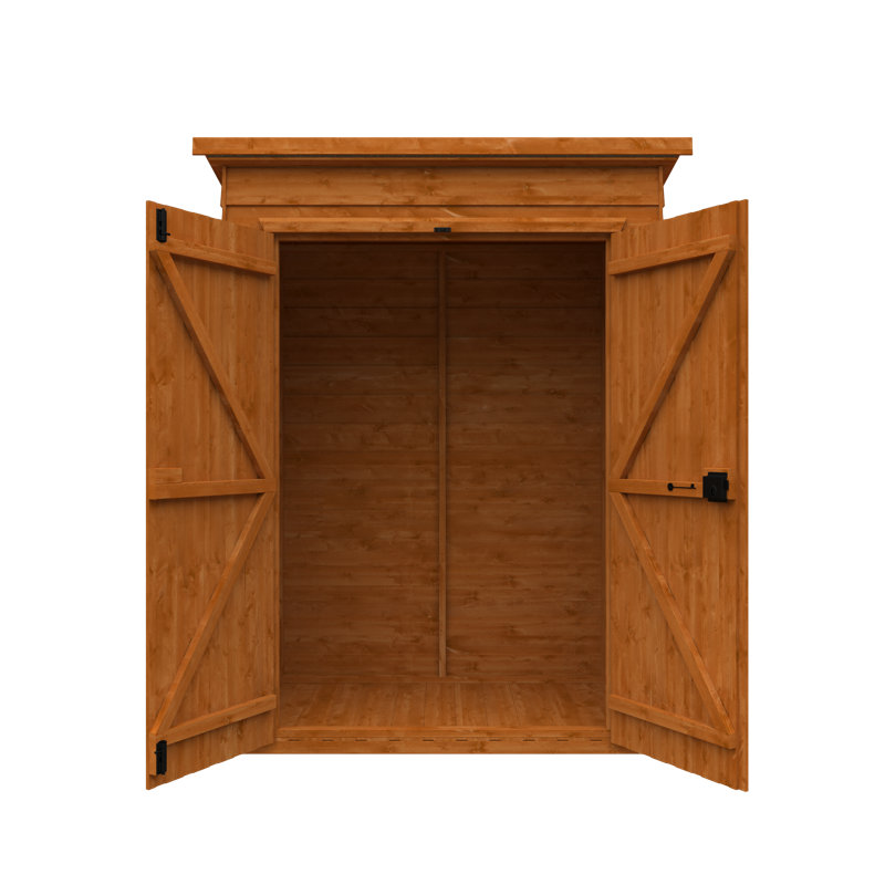 Tiger Overlap Pent Wooden Tool Shed, 3ft. W x 6ft. D