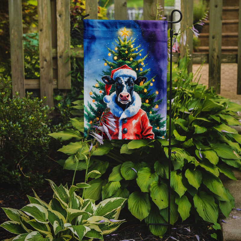Drapeau de jardin de Noël, Vache