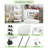 Rolling Storage Cart, 4 Tier Slim Mobile Shelving Unit For Storage,360° Rotating Wheel Lockable Utility Cart,great For Office, Kitchen, Bathroom, Laundry Or Narrow Spaces, White