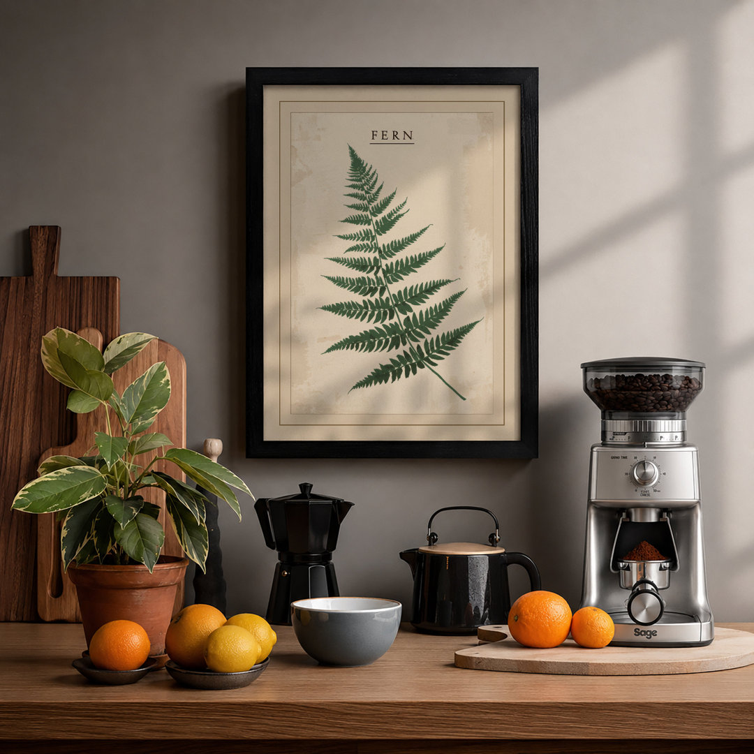 Fern Frond Botanical - Framed Print