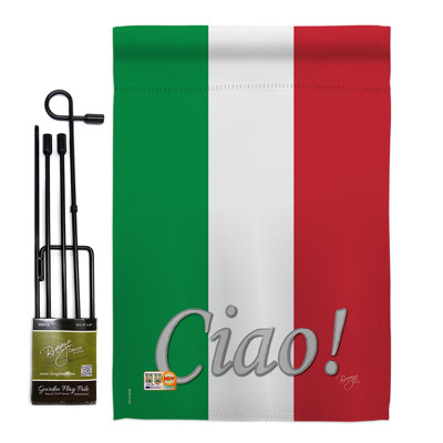 « italien of the world », ensemble de 2 faces verticales en polyester 1 face 7 x 1 pi
