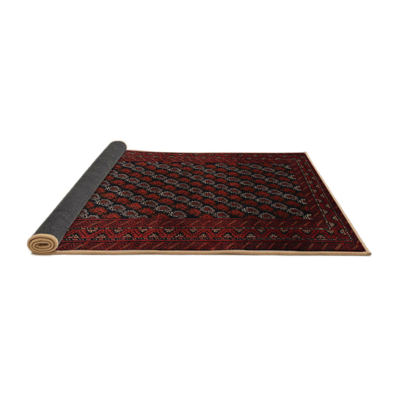 Tapis rouge à motif sud-ouest, Rond 4 pi