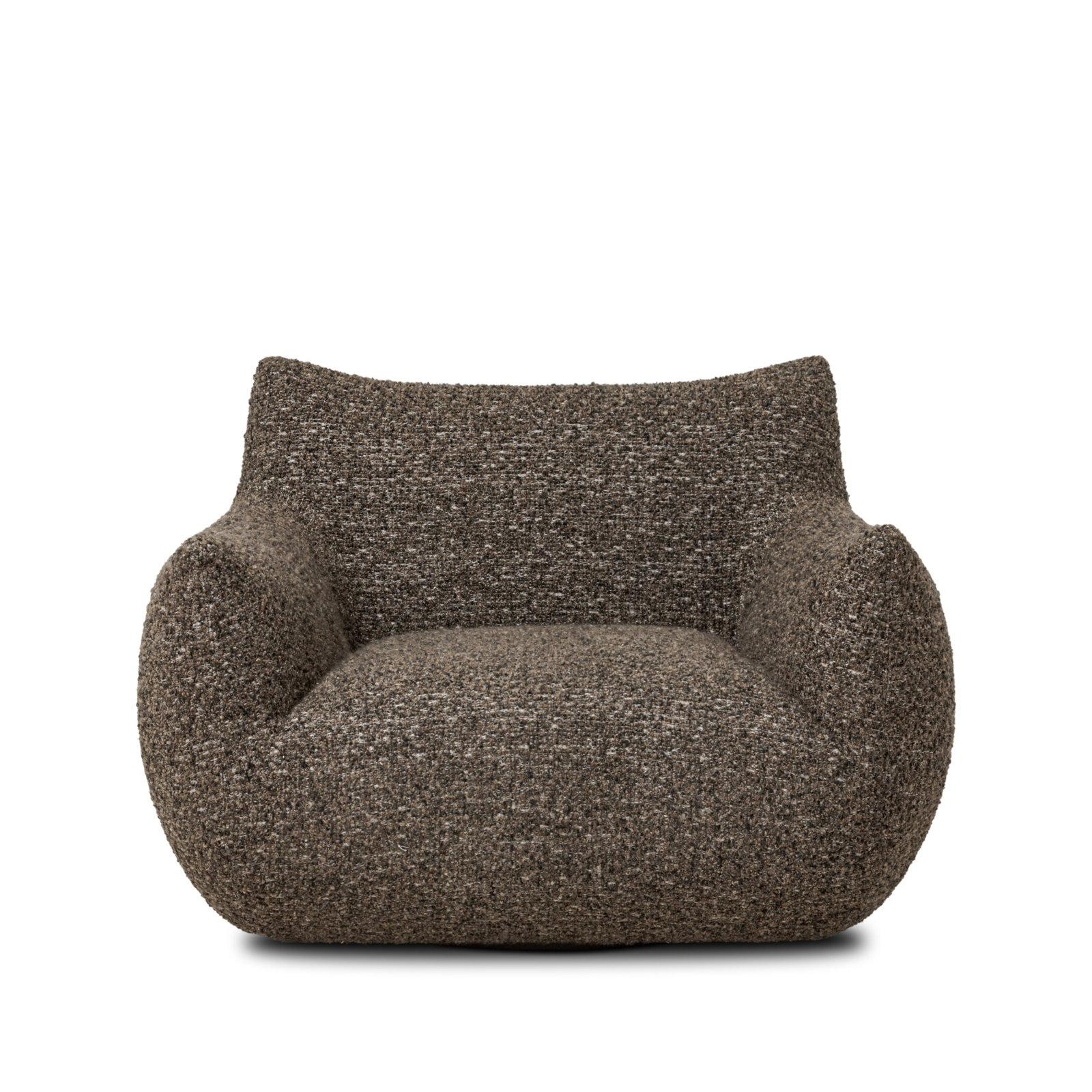 Nowthen Upholstered Swivel Armchair, Ivan Granite Boucle