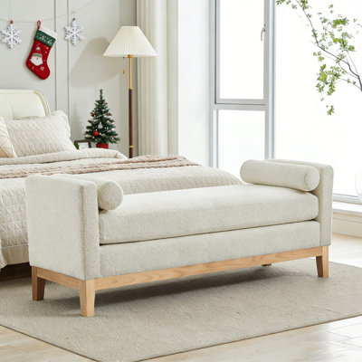 66"w Upholstered Bench For Bedroom End Of Bed
