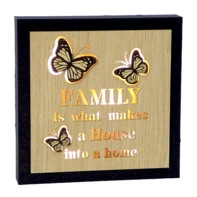 Famille de papillons et plaque à DEL