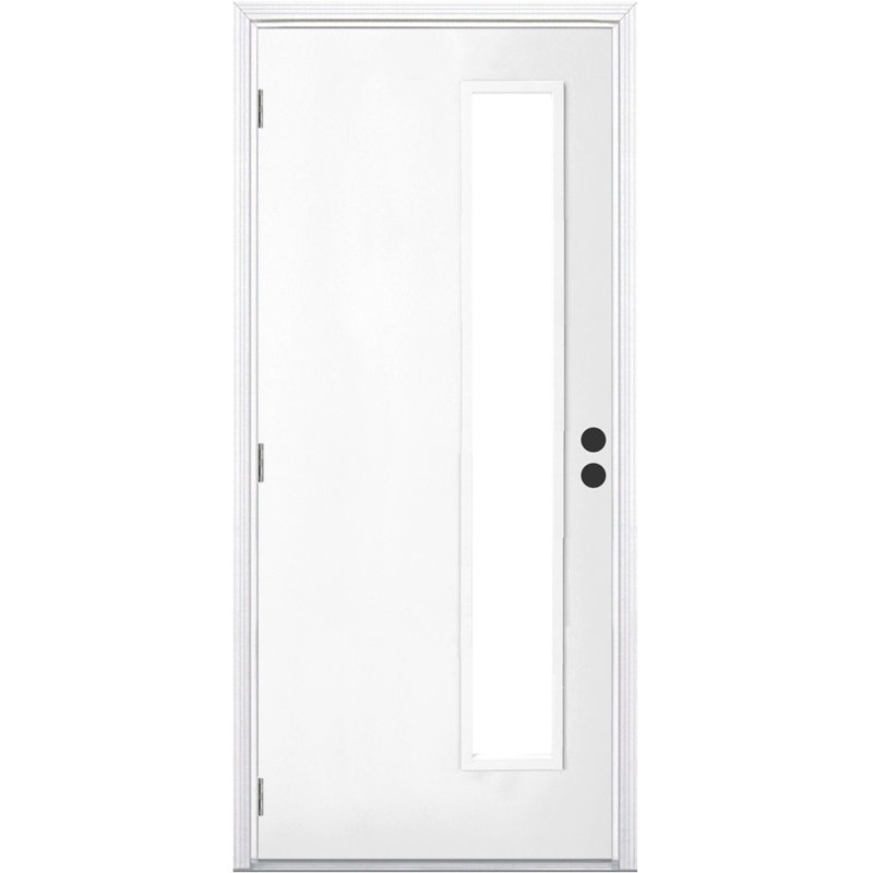 Porte d'extérieur Smooth Smooth, Noir, Côté gauche