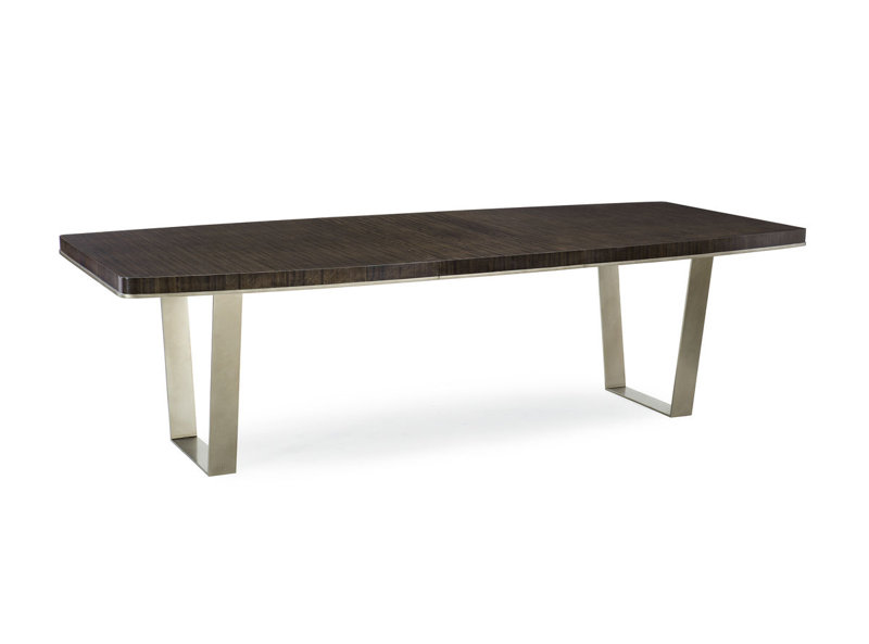 Modern Streamline Solid Wood Dining Table