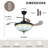 42" 4 - Blade LED Traditional Retractable Blades Ceiling Fan with Remote Control and Light Kit Included