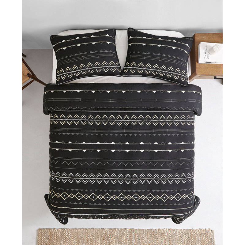 Rooney Modern & Contemporary Percale Quilt, Full/Double Quilt + 2 Full Shams