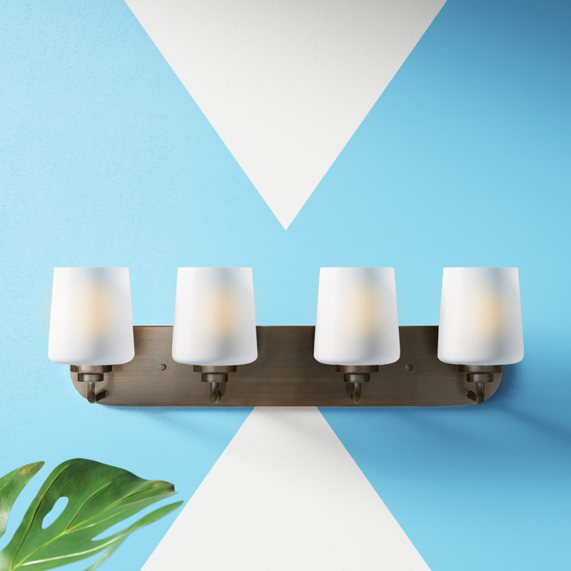 Éclairage pour meuble-lavabo à 4 lumières à intensité variable Windom, Non, Bronze