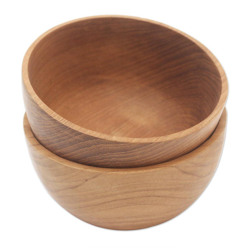 Duo de bols en bois de teck Loon Peak® (paire)