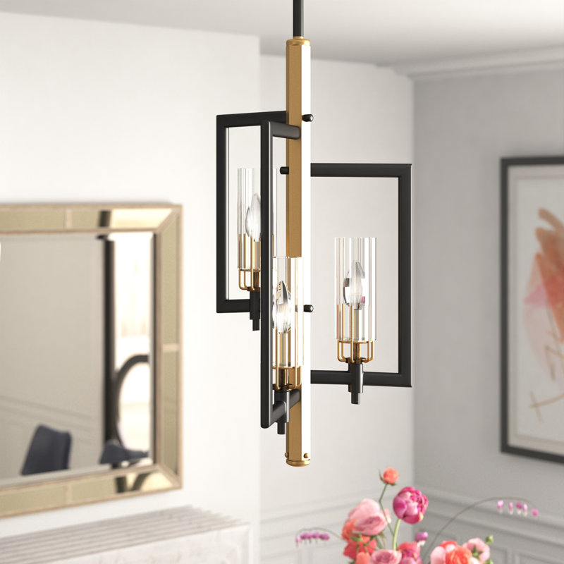 Lustre géométrique unique à 3 lumières Vivaan
