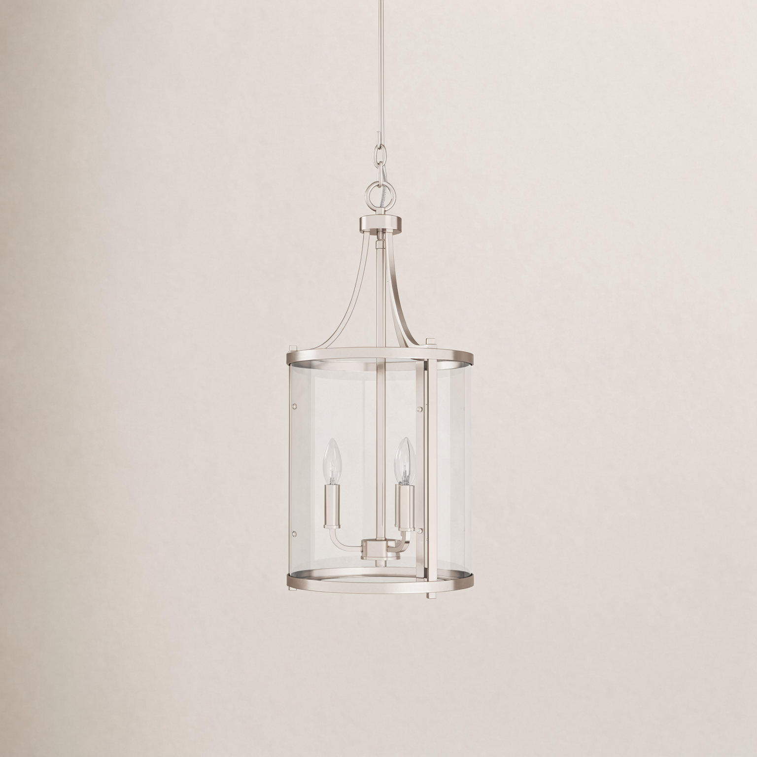 Cleveland 3-Light Chandelier, Polished Nickel
