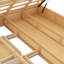 Grand lit plateforme avec 2 tiroirs et rangement - Construction attrayante en bois