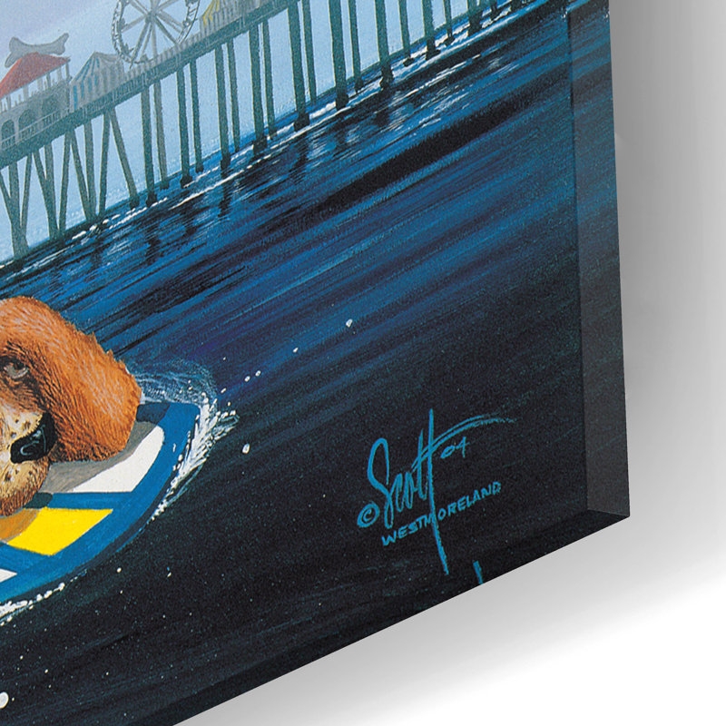 Art mural en verre Trinx «Diva Dawgs» par Scott Westmoreland, H 12 po x l 16 po x P 0,13 po