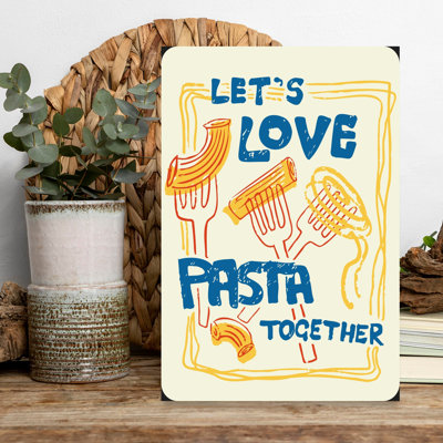 «Love Pasta Together», art mural rétro