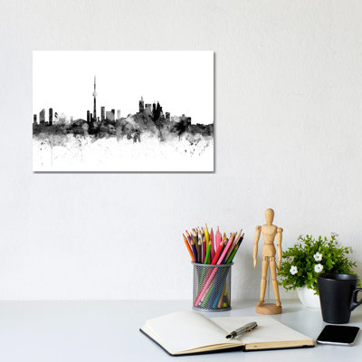 Toronto, Canada In Black And White by Michael Tompsett - Wrapped Canvas Gallery-Wrapped Canvas Giclée