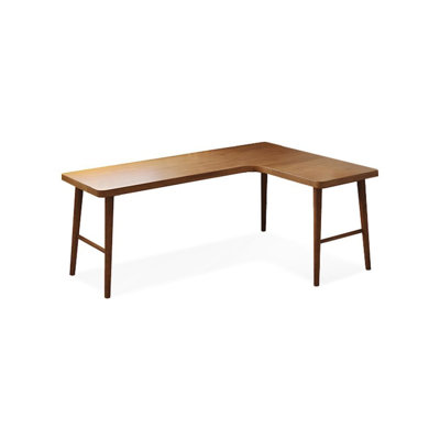 Solid wood corner desk L-shaped