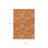 3' X 5' Orange Silver And Peach Polka Dot Washable Indoor Outdoor Area Rug