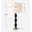 Lampe de table en pierre brute Rawail