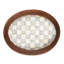 Sterling Check® Rattan and Enamel Large Serving Tray