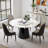 Suzzie Modern Sintered Stone Round Dining Table for 4-6 with Pedestal Base and Lazy Susan-1415205226-1415205239-1415205247