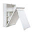 Bureau d'écriture convertible mural moderne en bois compact pour bureau à domicile avec rangement