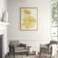 Gold Leaf Wood Cut 1' Framed Graphic Art Print on Glass