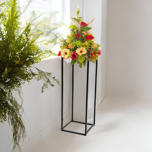 Cindel 4Pcs Gold Flower Floor Stand Metal Column Flower Stand Flower  Arrangement