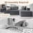 No Assembly Required Compression Packed Bonless Corduroy Fabric Sofa-995107884-991006489