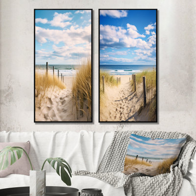 Chemin vers la plage - ensemble de 2 reproductions
